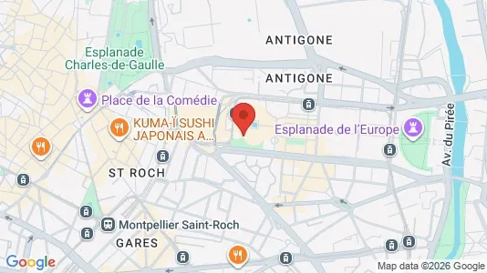 Apartments for rent i Montpellier - kort over placeringen