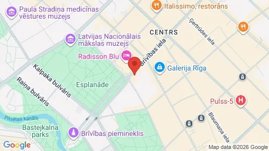 Apartments for rent i Riga Centrs - kort over placeringen