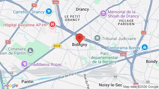 Apartments for rent i Bobigny - kort over placeringen