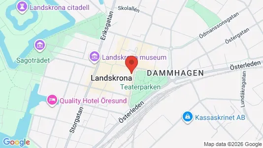 Apartments for rent i Landskrona - kort over placeringen