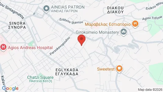 Apartments for rent i Patras - kort over placeringen