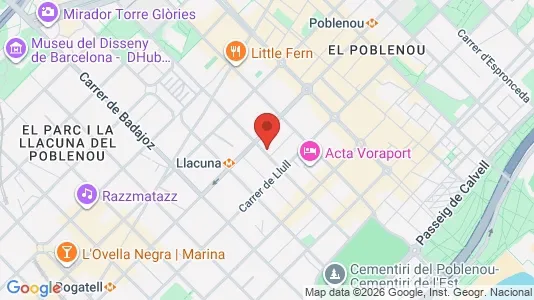 Apartments for rent i Barcelona Sant Martí - kort over placeringen