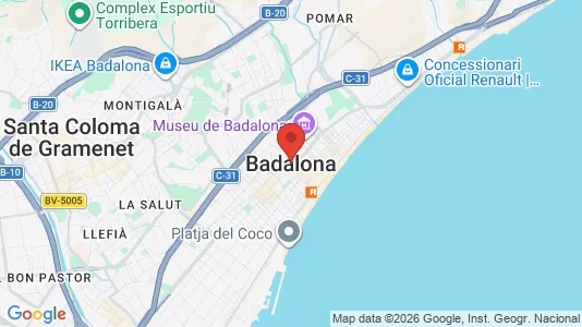Apartments for rent i Badalona - kort over placeringen
