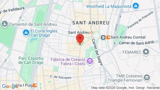 Apartments for rent i Barcelona Sant Andreu - kort over placeringen