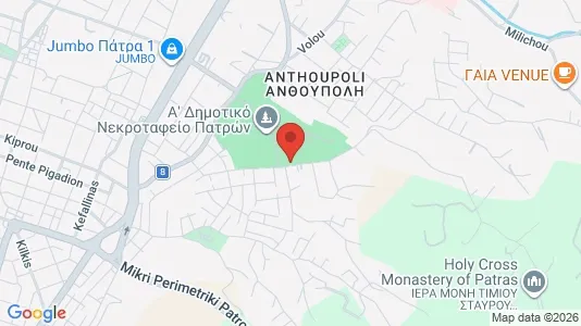 Apartments for rent i Patras - kort over placeringen