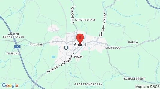Apartments for rent i Andorf - kort over placeringen