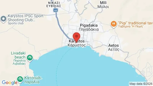 Houses for rent i Karystos - kort over placeringen