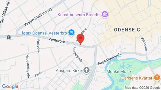 Apartments for rent i Odense C - kort over placeringen