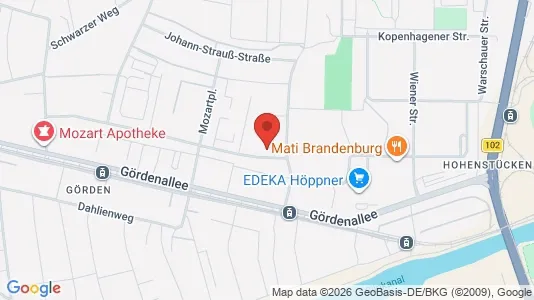 Apartments for rent i Brandenburg an der Havel - kort over placeringen