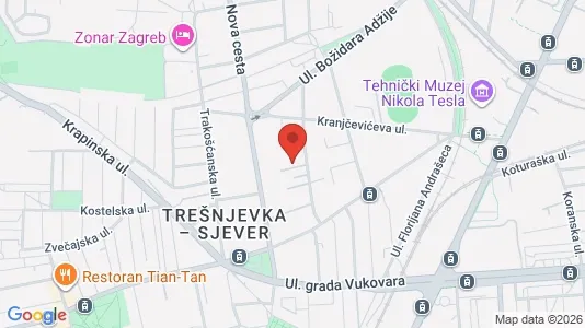 Apartments for rent i Zagreb Trešnjevka-jug - kort over placeringen
