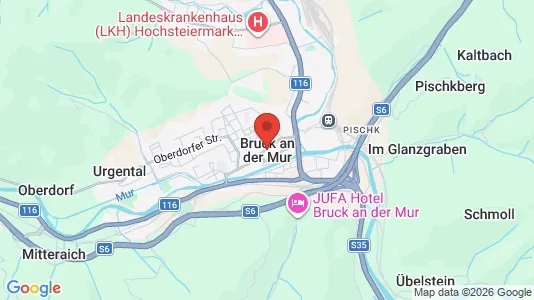 Apartments for rent i Bruck an der Mur - kort over placeringen