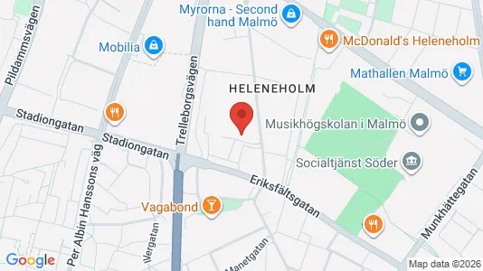 Apartments for rent i Malmö City - kort over placeringen