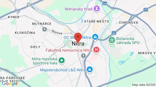 Apartments for rent i Nitra - kort over placeringen