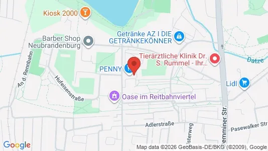 Apartments for rent i Mecklenburgische Seenplatte - kort over placeringen
