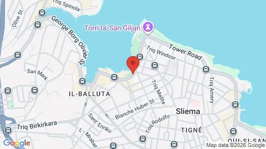 Apartments for rent i Sliema - kort over placeringen