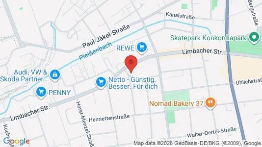 Apartments for rent i Chemnitz - kort over placeringen