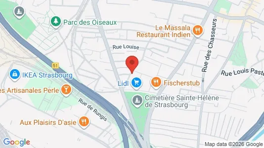 Rooms for rent i Strasbourg - kort over placeringen
