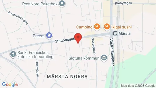 Rooms for rent i Sigtuna - kort over placeringen