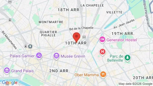 Apartments for rent i Paris 10ème arrondissement - kort over placeringen