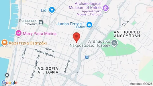 Apartments for rent i Patras - kort over placeringen