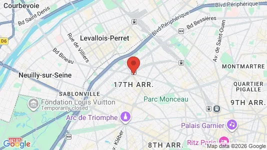 Apartments for rent i Paris 17ème arrondissement - kort over placeringen