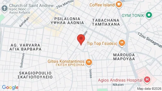 Apartments for rent i Patras - kort over placeringen