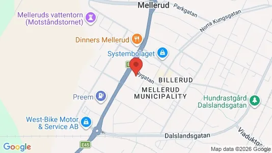 Apartments for rent i Mellerud - kort over placeringen