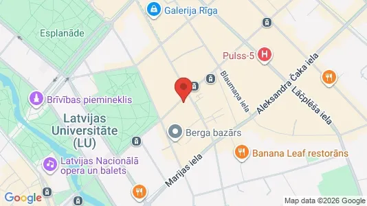 Apartments for rent i Riga Centrs - kort over placeringen