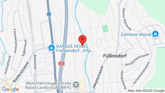 Apartments for rent i Liestal - kort over placeringen