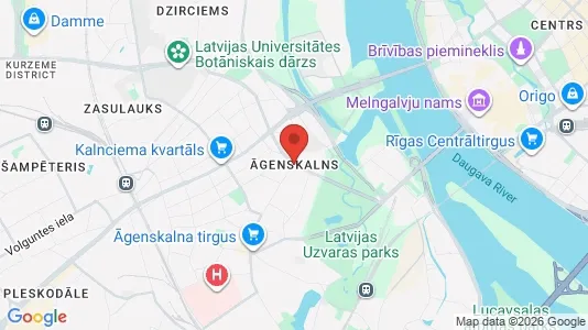 Apartments for rent i Riga Āgenskalns - kort over placeringen