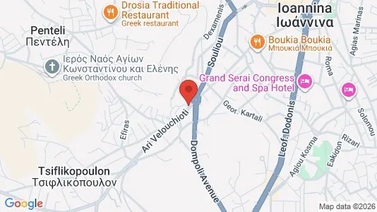Apartments for rent i Ioannina - kort over placeringen