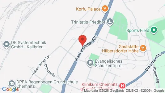 Apartments for rent i Chemnitz - kort over placeringen