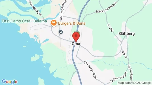 Apartments for rent i Orsa - kort over placeringen