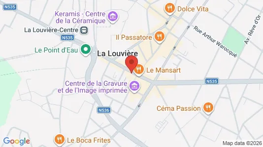 Apartments for rent i La Louvière - kort over placeringen