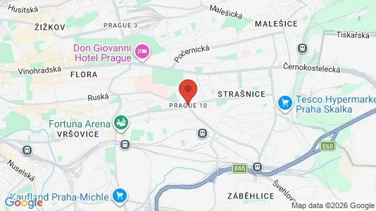 Apartments for rent i Prague 10 - kort over placeringen