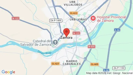 Apartments for rent i Zamora - kort over placeringen