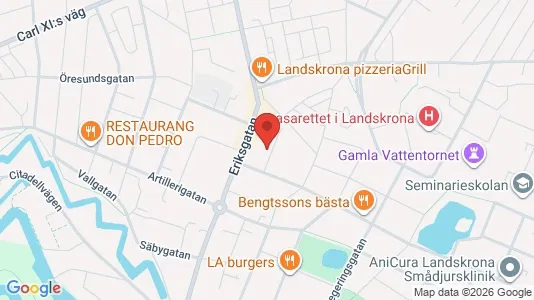 Apartments for rent i Landskrona - kort over placeringen