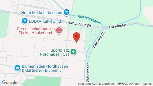 Apartments for rent i Nordhausen - kort over placeringen