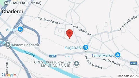 Apartments for rent i Charleroi - kort over placeringen