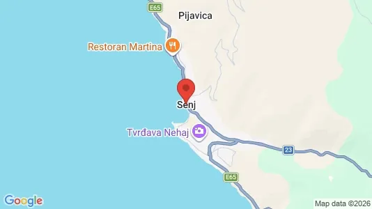 Apartments for rent i Senj - kort over placeringen