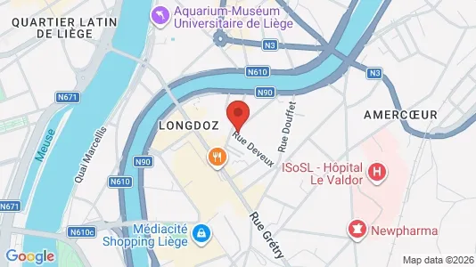 Apartments for rent i Luik - kort over placeringen