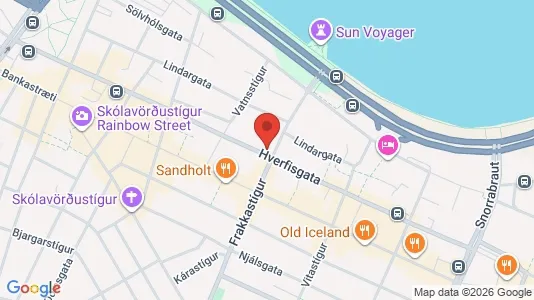 Apartments for rent i Reykjavík Miðborg - kort over placeringen