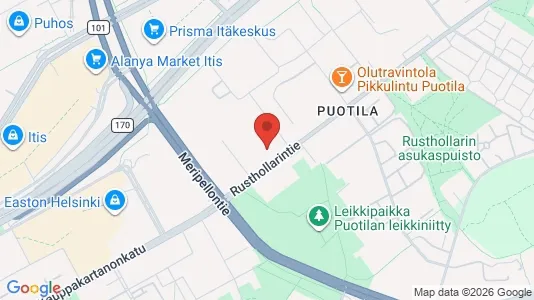 Apartments for rent i Helsinki Itäinen - kort over placeringen