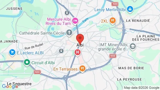 Rooms for rent i Albi - kort over placeringen