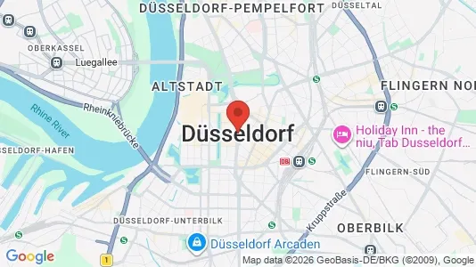 Apartments for rent i Dusseldorf - kort over placeringen