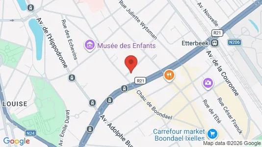 Apartments for rent i Brussels Elsene - kort over placeringen