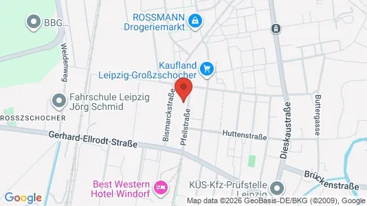 Apartments for rent i Leipzig - kort over placeringen