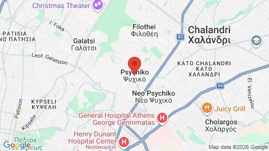 Houses for rent i Psychiko - kort over placeringen