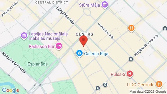 Apartments for rent i Riga Centrs - kort over placeringen