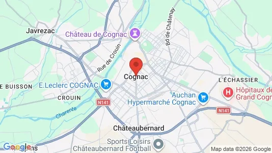 Apartments for rent i Cognac - kort over placeringen